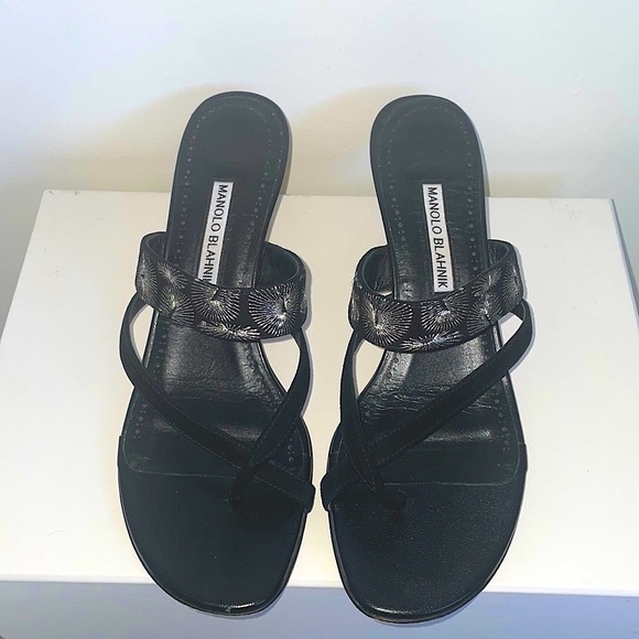 Manolo Blahnik Susa Heeled Sandals - Picture 1 of 5